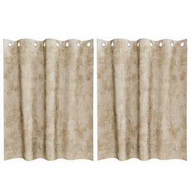 Vidaxl velvet gordijnen met gordijnen 2 pcs crème 140 x 140 cm fluweel