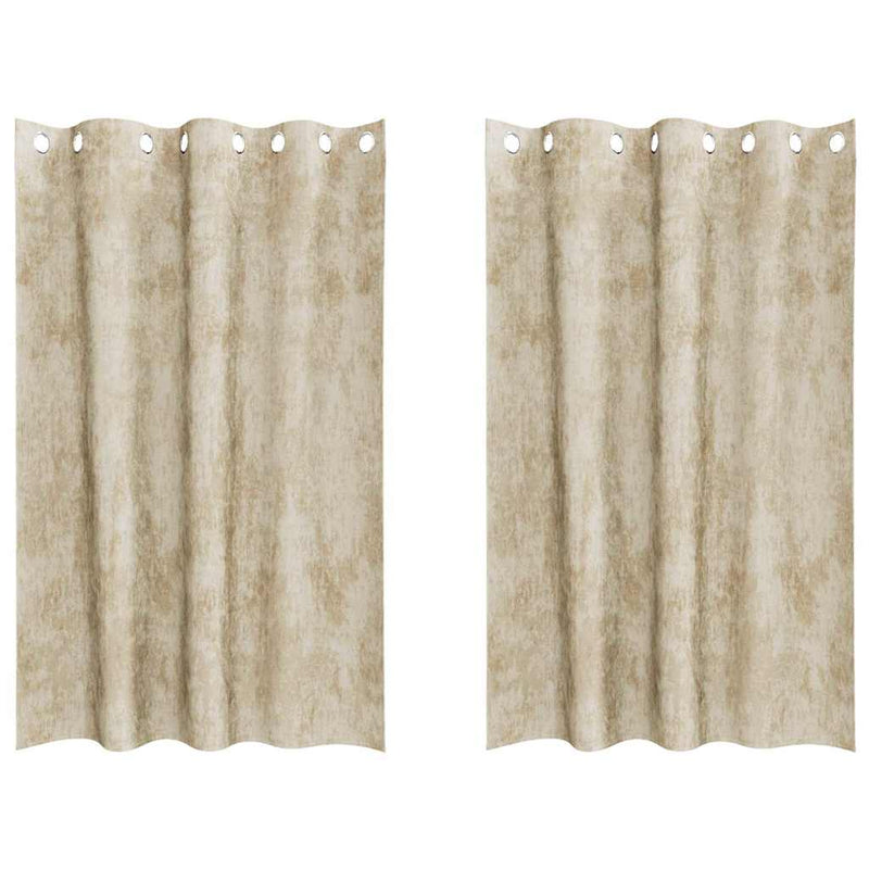Load image into Gallery viewer, Vidaxl velvet gordijnen met gordijnen 2 pcs crème 175 x 140 cm fluweel

