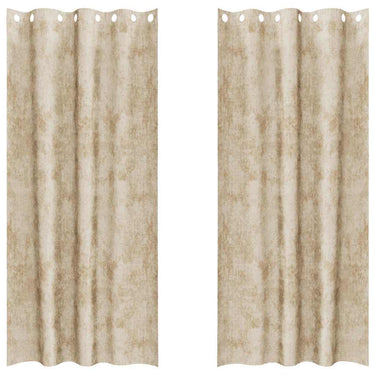 Vidaxl velvet gordijnen met gordijnen 2 pcs crème 260 x 140 cm fluweel