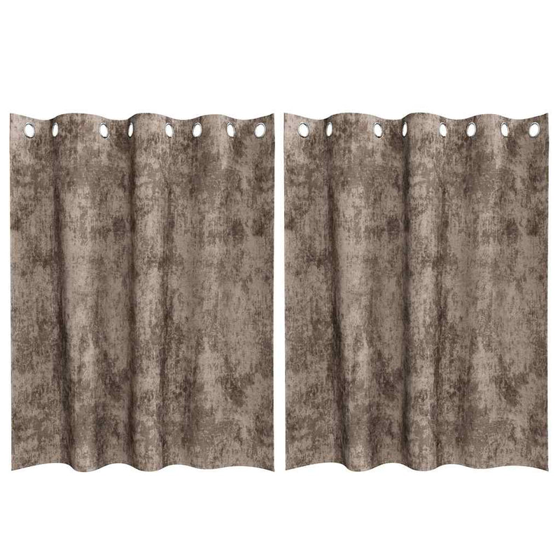 Load image into Gallery viewer, Vidaxl velvet gordijnen 2 pcs cappuccino 140 x 140 cm fluweel
