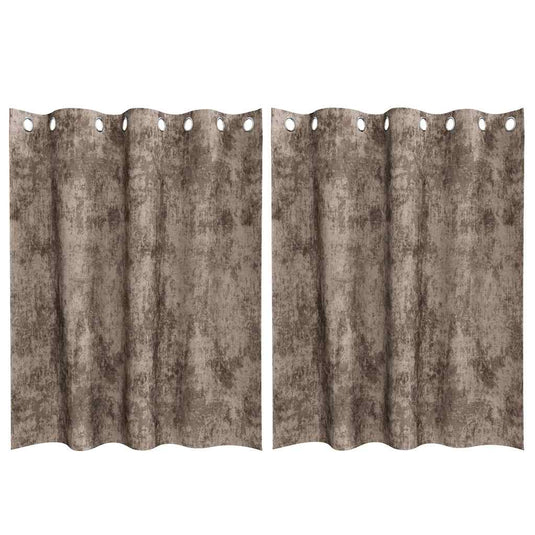 Vidaxl velvet gordijnen 2 pcs cappuccino 140 x 140 cm fluweel
