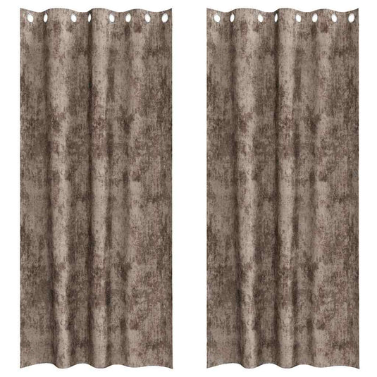 Vidaxl velvet gordijnen 2 pcs cappuccino 225 x 140 cm fluweel