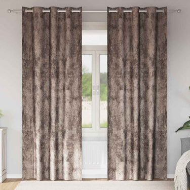 Vidaxl velvet gordijnen 2 pcs cappuccino 260 x 140 cm fluweel