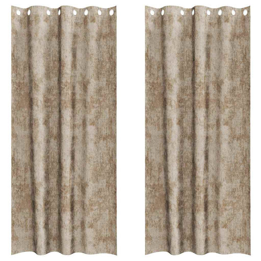 Vidaxl velvet gordijnen 2 pcs champagne 260 x 140 cm fluweel