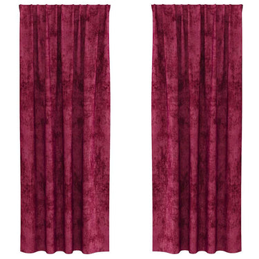 Vidaxl velvet gordijnen 2 pcs wijnrood 245 x 140 cm fluweel
