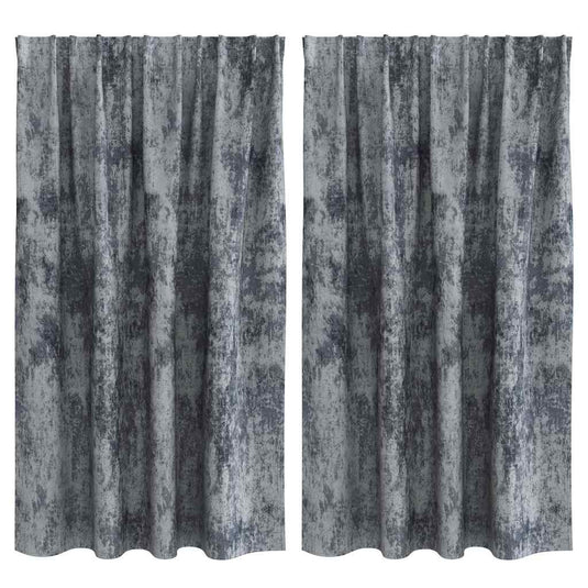 Vidaxl velvet gordijnen 2 pcs zilvergrijs 140 x 140 cm fluweel
