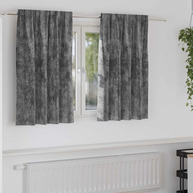 Load image into Gallery viewer, Vidaxl velvet gordijnen met gordijnen 2 pcs grijs 140 x 140 cm fluweel
