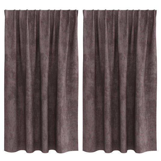 Vidaxl velvet gordijnen met gordijnen 2 pcs bruin 140 x 140 cm fluweel