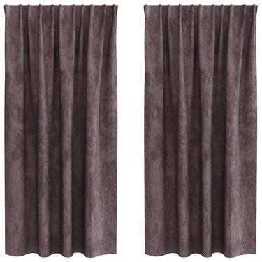 Vidaxl velvet gordijnen met gordijnen 2 pcs bruin 175 x 140 cm fluweel