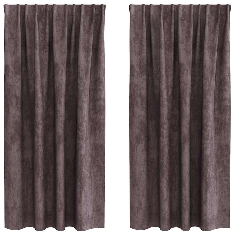 Load image into Gallery viewer, Vidaxl velvet gordijnen met gordijnen 2 pcs bruin 175 x 140 cm fluweel
