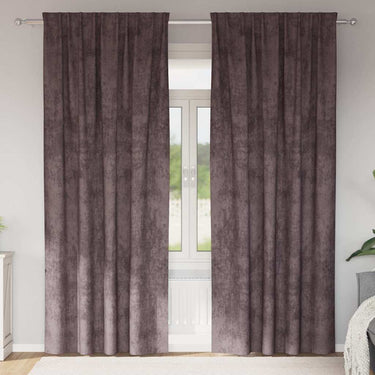Vidaxl velvet gordijnen met gordijnen 2 pcs bruin 260 x 140 cm fluweel