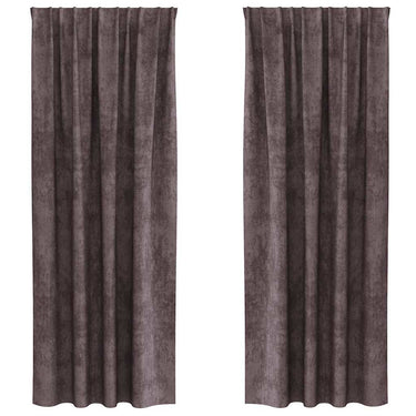 Vidaxl velvet gordijnen met gordijnen 2 pcs bruin 260 x 140 cm fluweel