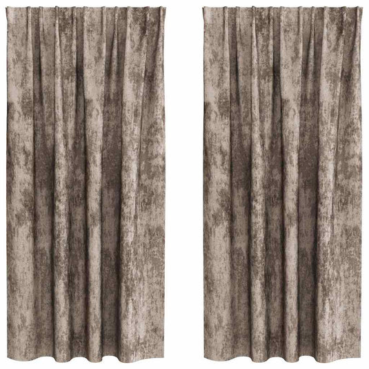 Vidaxl velvet gordijnen 2 pcs cappuccino 175 x 140 cm fluweel