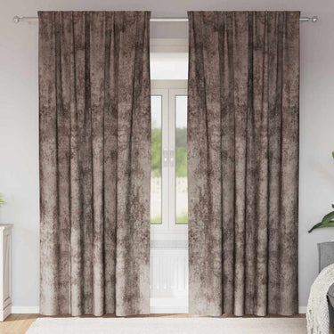 Vidaxl velvet gordijnen 2 pcs cappuccino 225 x 140 cm fluweel