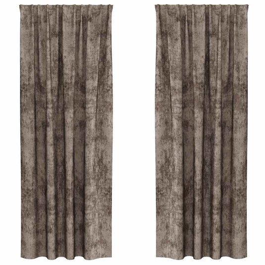 Vidaxl velvet gordijnen 2 pcs cappuccino 260 x 140 cm fluweel