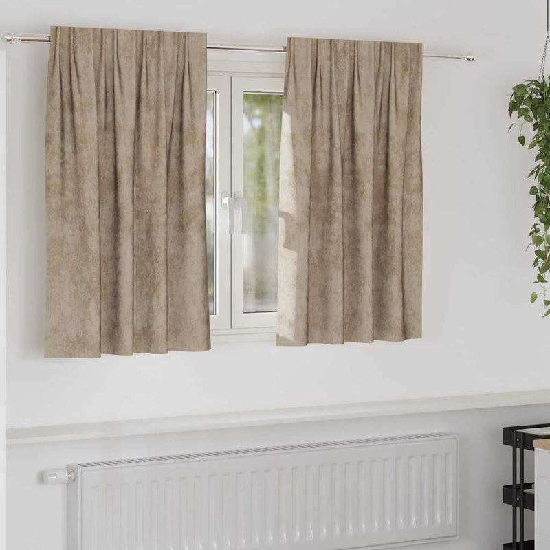 Load image into Gallery viewer, Vidaxl velvet gordijnen 2 pcs champagne 140 x 140 cm fluweel
