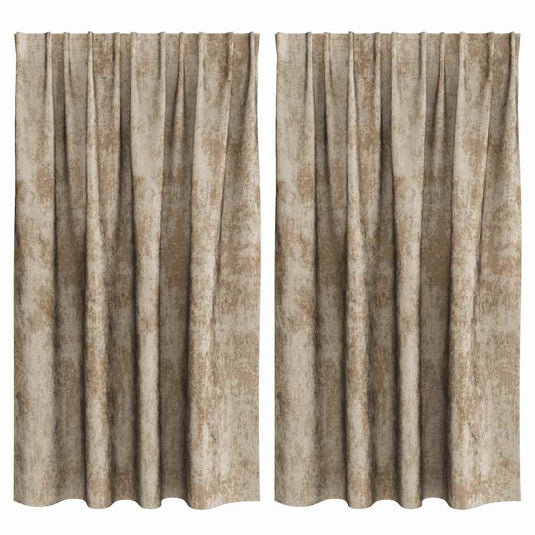 Vidaxl velvet gordijnen 2 pcs champagne 140 x 140 cm fluweel