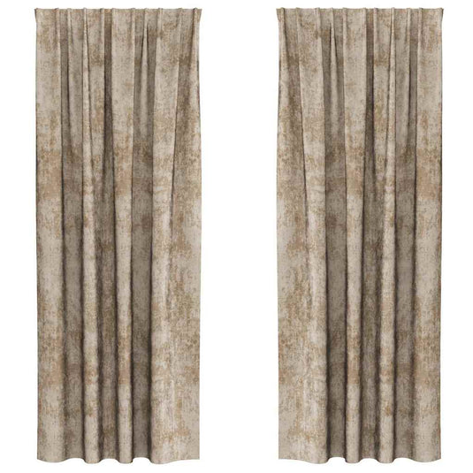Vidaxl velvet gordijnen 2 pcs champagne 245 x 140 cm fluweel