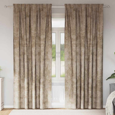 Vidaxl velvet gordijnen 2 pcs champagne 260 x 140 cm fluweel
