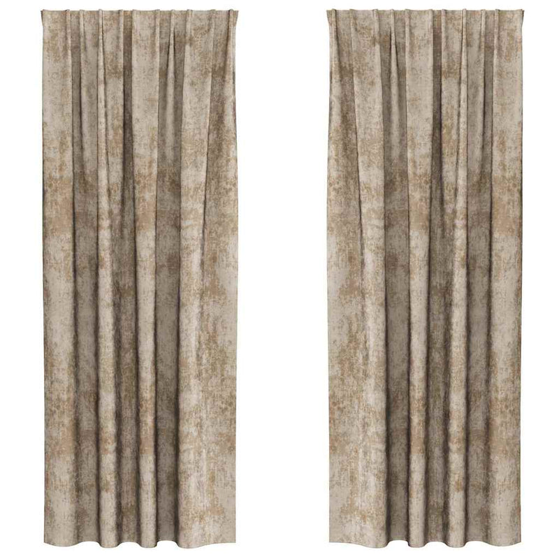 Load image into Gallery viewer, Vidaxl velvet gordijnen 2 pcs champagne 260 x 140 cm fluweel
