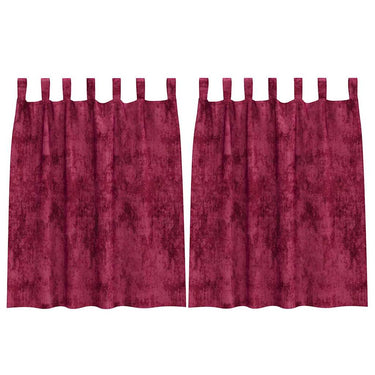 Vidaxl velvet gordijnen 2 pcs wijnrood 140 x 140 cm fluweel