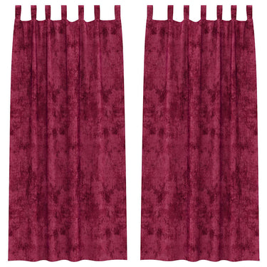 Vidaxl velvet gordijnen 2 pcs wijnrood 225 x 140 cm fluweel