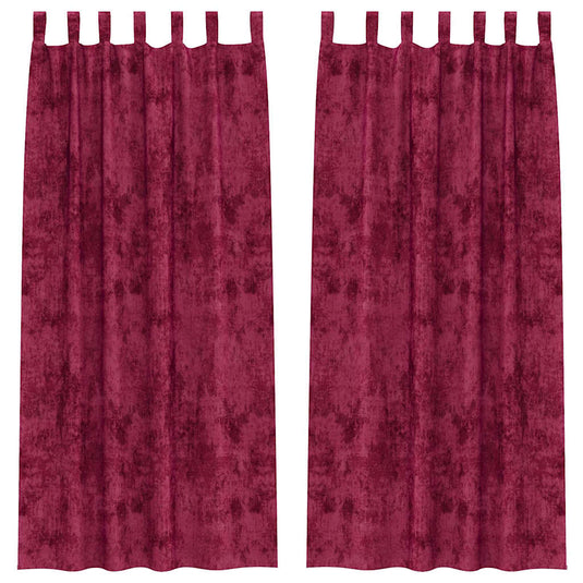 Vidaxl velvet gordijnen 2 pcs wijnrood 225 x 140 cm fluweel