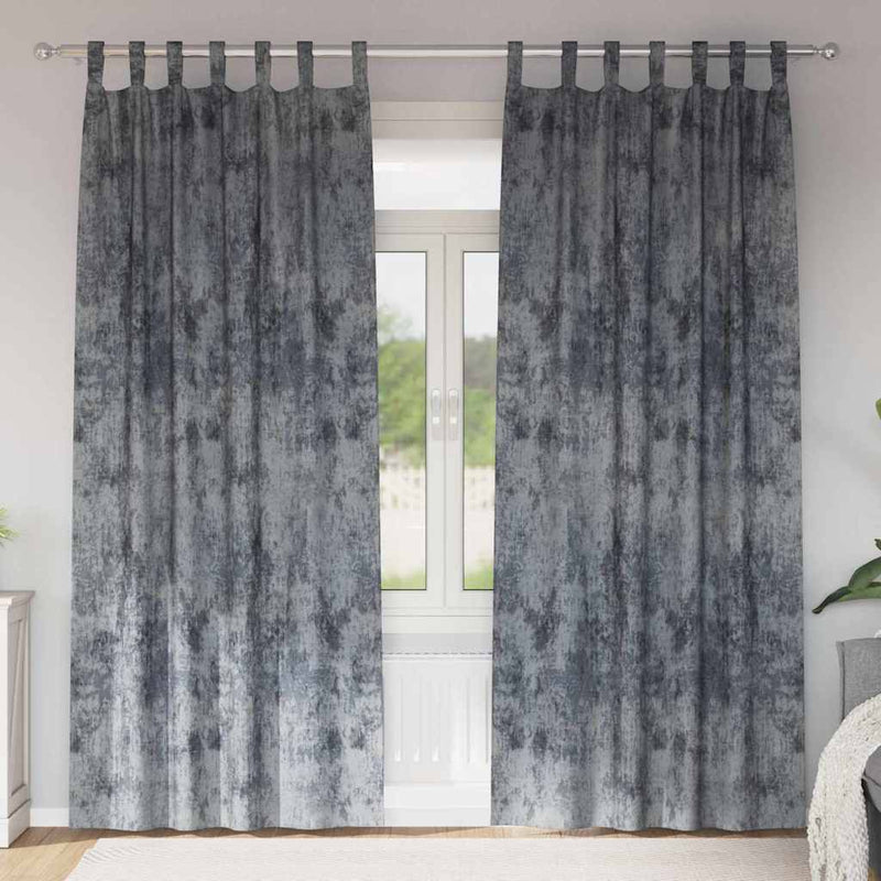 Load image into Gallery viewer, Vidaxl velvet gordijnen 2 pcs zilvergrijs 225 x 140 cm fluweel
