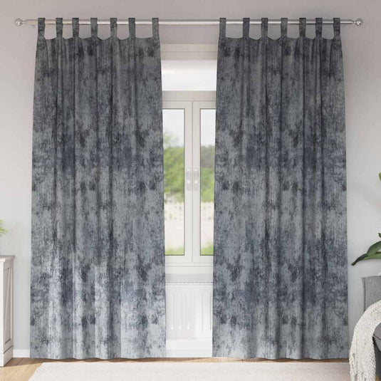 Vidaxl velvet gordijnen 2 pcs zilvergrijs 225 x 140 cm fluweel