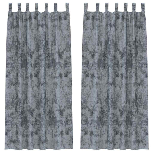 Vidaxl velvet gordijnen 2 pcs zilvergrijs 245 x 140 cm fluweel