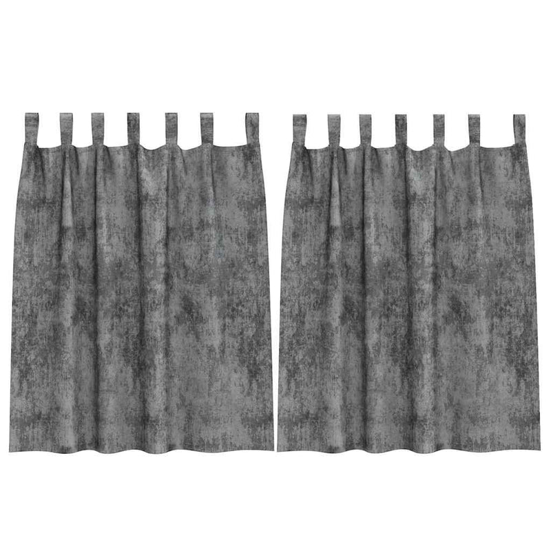 Load image into Gallery viewer, Vidaxl velvet gordijnen met gordijnen 2 pcs grijs 140 x 140 cm fluweel
