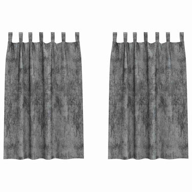 Vidaxl velvet gordijnen met gordijnen 2 pcs grijs 175 x 140 cm fluweel