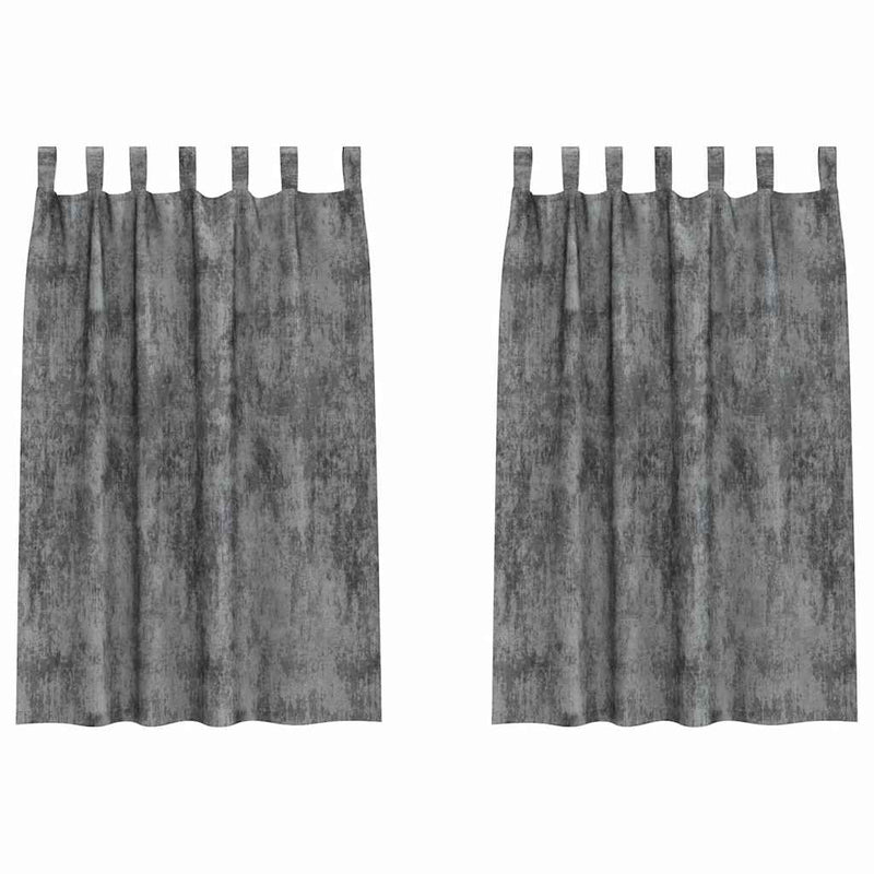 Load image into Gallery viewer, Vidaxl velvet gordijnen met gordijnen 2 pcs grijs 175 x 140 cm fluweel
