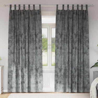 Vidaxl velvet gordijnen met gordijnen 2 pcs grijs 260 x 140 cm fluweel