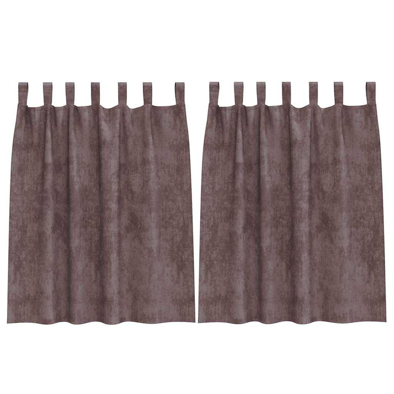 Load image into Gallery viewer, Vidaxl velvet gordijnen met gordijnen 2 pcs bruin 140 x 140 cm fluweel
