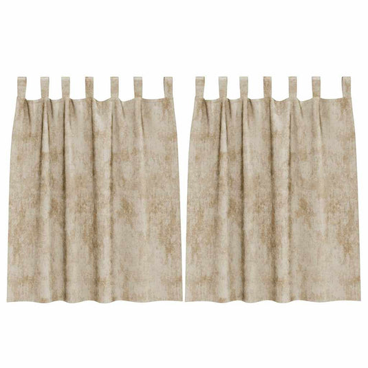 Vidaxl velvet gordijnen met gordijnen 2 pcs crème 140 x 140 cm fluweel