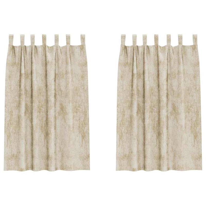 Load image into Gallery viewer, Vidaxl velvet gordijnen met gordijnen 2 pcs crème 175 x 140 cm fluweel
