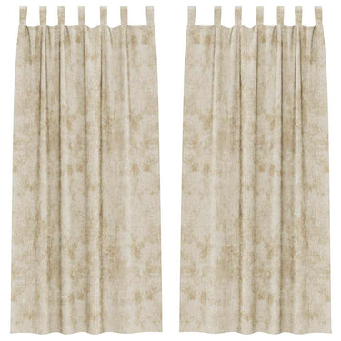 Vidaxl velvet gordijnen met gordijnen 2 pcs crème 260 x 140 cm fluweel