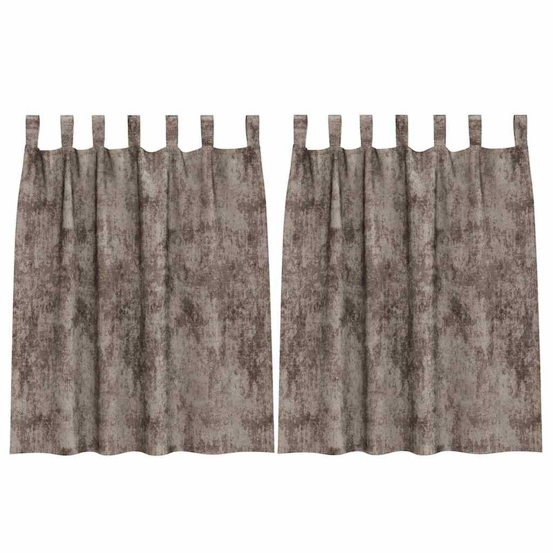 Load image into Gallery viewer, Vidaxl velvet gordijnen 2 pcs cappuccino 140 x 140 cm fluweel
