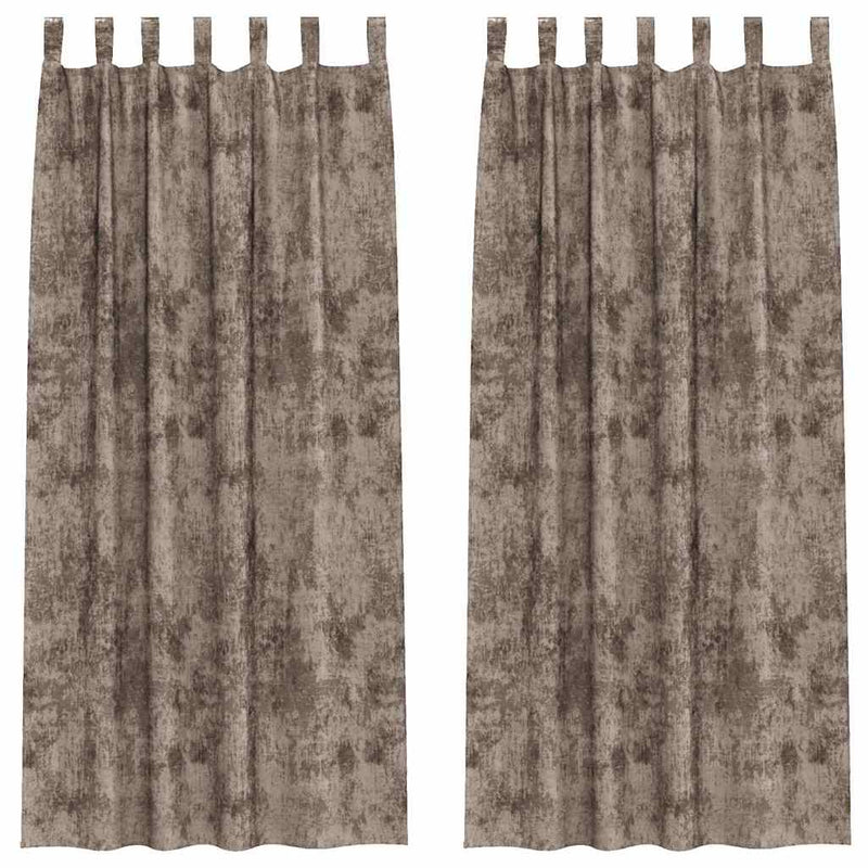 Load image into Gallery viewer, Vidaxl velvet gordijnen 2 pcs cappuccino 260 x 140 cm fluweel
