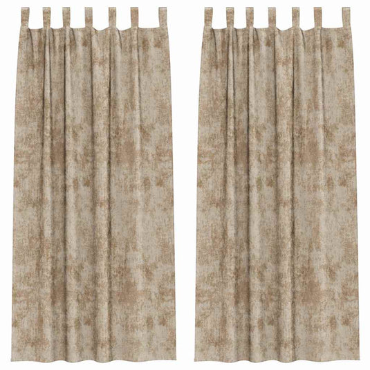 Vidaxl velvet gordijnen 2 pcs champagne 245 x 140 cm fluweel