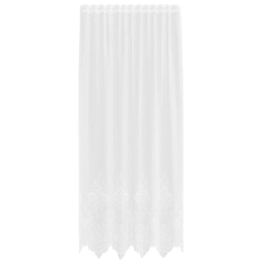 Vidaxl kantgordijn met gordijnen bloemen wit 220x150cm polyester