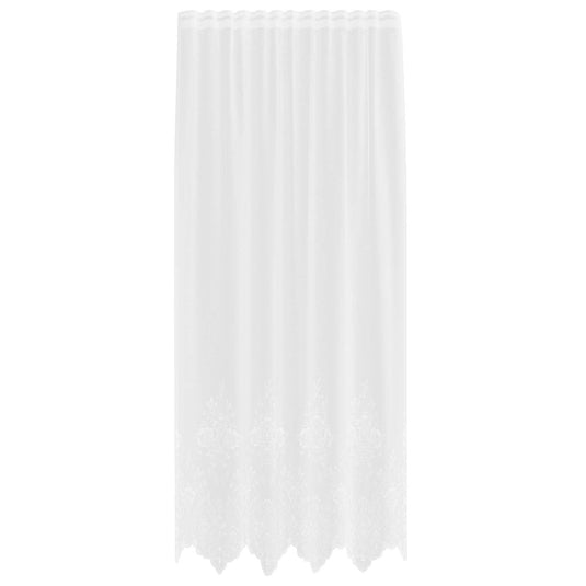 Vidaxl kantgordijn met gordijnen bloemen wit 220x150cm polyester