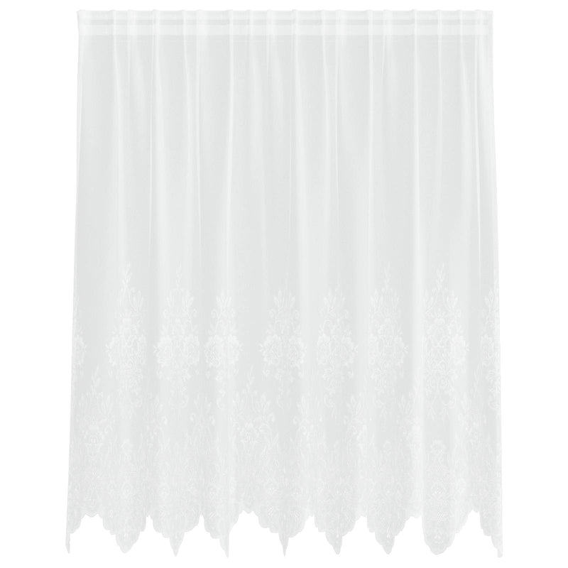 Load image into Gallery viewer, Vidaxl kantgordijn met gordijnen bloemen wit 160 x 200 cm polyester
