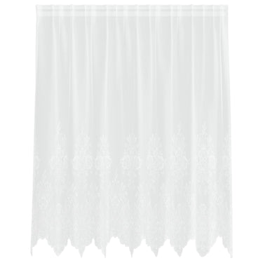 Vidaxl kantgordijn met gordijnen bloemen wit 180 x 200 cm polyester