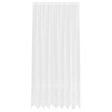 Vidaxl kantgordijn met gordijnen bloemen wit 260x200cm polyester