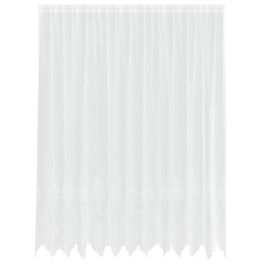Vidaxl kantgordijn met gordijnen bloemen wit 200 x 300 cm polyester