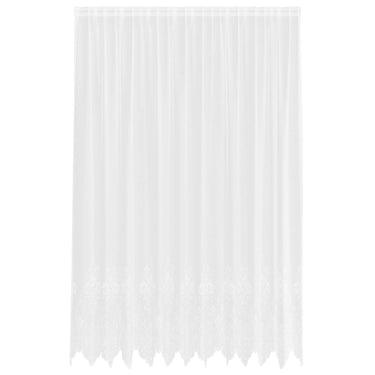 Vidaxl kantgordijn met gordijnen bloemen wit 280 x 300 cm polyester