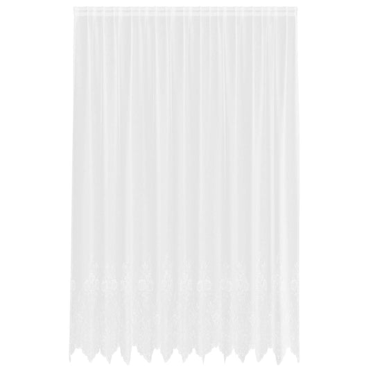 Vidaxl kantgordijn met gordijnen bloemen wit 300 x 300 cm polyester