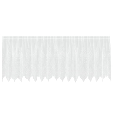 Vidaxl kantgordijn met gordijnen bloemen wit 100 x 400 cm polyester